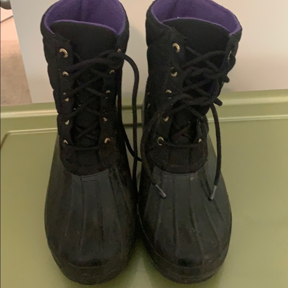Women’s Black Sperry Rainboots